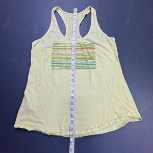 Patagonia Tank Top Women's M Yellow Organic Cotton Racerback Graphic Lightweight